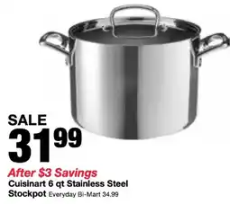 Bi-Mart Cuisinart 6 qt Stainless Steel Stockpot offer