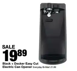Bi-Mart Black + Decker Easy Cut Electric Can Opener offer