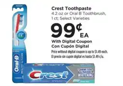 Food 4 Less Crest toothpaste or Oral B toothbrush offer