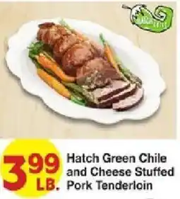 United Supermarkets Hatch Green Chile and Cheese Stuffed Pork Tenderloin offer