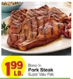 United Supermarkets Bone-In Pork Steak offer