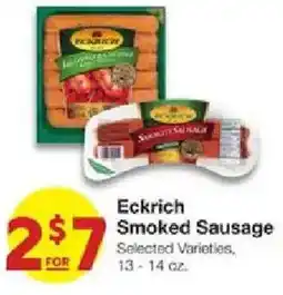 United Supermarkets Eckrich Smoked Sausage offer