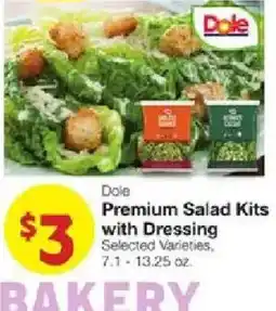 United Supermarkets Dole Premium Salad Kits with Dressing offer