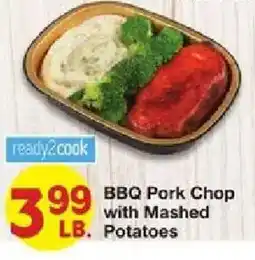 United Supermarkets Ready2cook BBQ Pork Chop with Mashed Potatoes offer