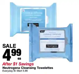 Bi-Mart Neutrogena Cleansing Towelettes offer