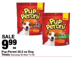Bi-Mart Pup-Peroni Dog Treats offer
