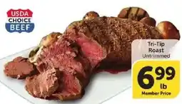 Vons Usda choice beef tri-tip roast untrimmed offer