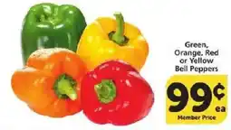 Vons Green, Orange, Red or Yellow Bell Peppers offer