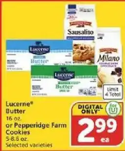 Vons Lucerne Butter or Pepperidge Farm Cookies offer