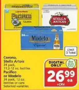 Vons Corona, Stella Artois or Modelo offer