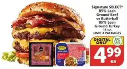 Vons Signature Select 85% Lean Ground Beef or Butterball 85% Lean Ground Turkey offer