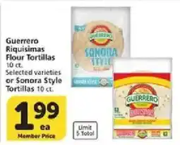 Vons Guerrero Riquisimas Flour Tortillas offer