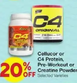 United Supermarkets Cellucor or C4 Protein, Pre-Workout or Creatine Powder offer