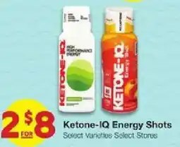 United Supermarkets Ketone-IQ Energy Shots offer