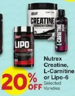 United Supermarkets Nutrex Creatine, L-Carnitine or Lipo-6 offer