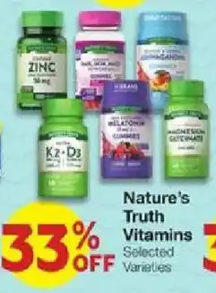 United Supermarkets Nature's Truth Vitamins offer