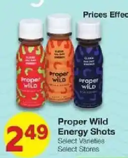 United Supermarkets Proper Wild Energy Shots offer