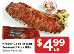 Food 4 Less Kroger Cook-In-Bag Seasoned Pork Ribs offer