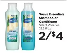 Food 4 Less Suave Essentials Shampoo or Conditioner offer