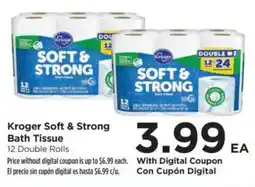 Food 4 Less Kroger soft & strong bath tissue offer