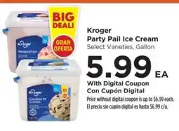 Food 4 Less Kroger Party Pail Ice Cream offer