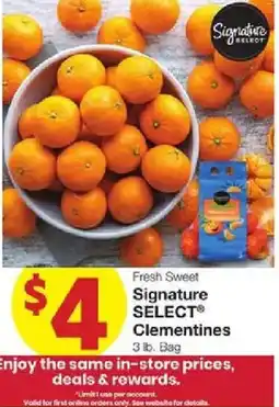 United Supermarkets Fresh Sweet Signature Select Clementines offer