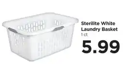 Food 4 Less Sterilite white laundry basket offer