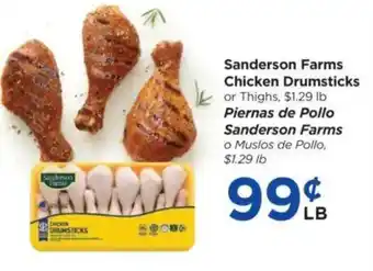 Food 4 Less Sanderson Farms Chicken Drumsticks or Thighs offer