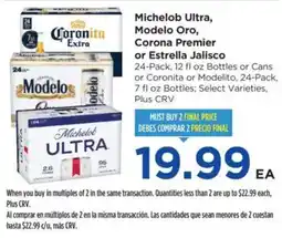 Food 4 Less Michelob Ultra, Modelo Oro, Corona Premier or Estrella Jalisco offer