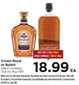 Food 4 Less Crown Royal or Bulleit offer