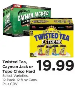 Food 4 Less Twisted Tea, Cayman Jack or Topo Chico Hard offer