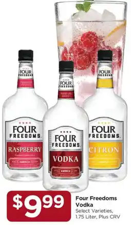 Food 4 Less Four Freedoms Vodka offer