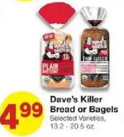 United Supermarkets Dave's Killer Bread or Bagels offer
