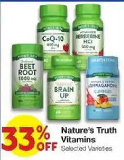 United Supermarkets Nature's Truth Vitamins offer