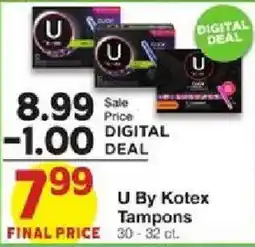 United Supermarkets U By Kotex Tampons offer