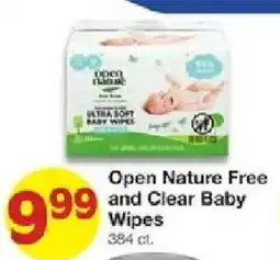 United Supermarkets Open Nature Free and Clear Baby Wipes offer