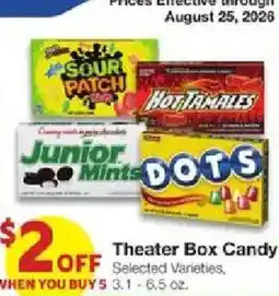 United Supermarkets Theater Box Candy offer