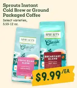 Sprouts Farmers Market Sprouts instant cold brew or ground packaged coffee offer