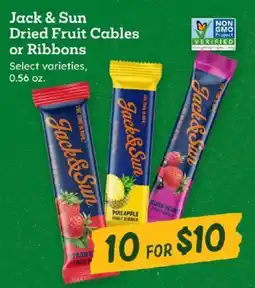 Sprouts Farmers Market Jack & Sun Dried Fruit Cables or Ribbons offer