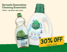 Sprouts Farmers Market Seventh Generation Cleaning Essentials offer