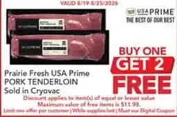 Pete's Fresh Market Prairie Fresh USA Prime Pork Tenderloin offer