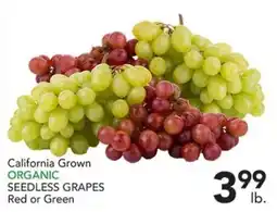 Pete's Fresh Market California Grown Organic Seedless Grapes offer