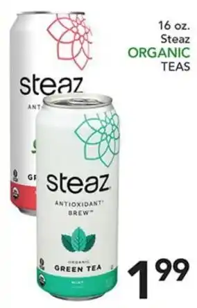 Pete's Fresh Market Steaz organic teas offer