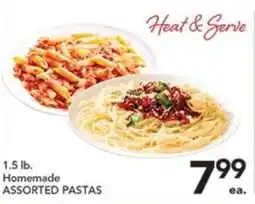 Pete's Fresh Market Homemade assorted pastas offer