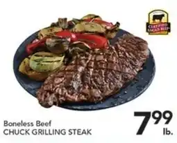 Pete's Fresh Market Boneless Beef Chuck Grilling Steak offer