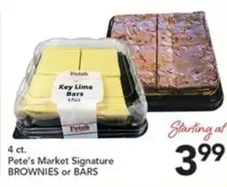 Pete's Fresh Market Pete's Market Signature Brownies or Bars offer