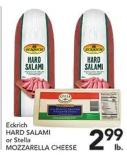 Pete's Fresh Market Eckrich hard salami or stella mozzarella cheese offer