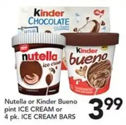 Pete's Fresh Market Nutella or Kinder Bueno ice cream offer