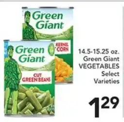 Pete's Fresh Market Green Giant vegetables offer