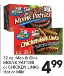 Pete's Fresh Market Moo & Oink Moink Patties or Chicken Links offer